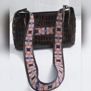 Authentic Bobbi Palczewski Handcrafted Bag with Embroidered Strap. Pre-owned.